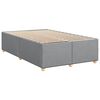 vidaXL Cama box spring con colch&oacute;n tela gris claro 120x190 cm