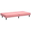 vidaXL Sof&aacute; cama de 2 plazas terciopelo rosa