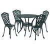 vidaXL Conjunto de Comedor de Jard&iacute;n 5 pcs Verde Aluminio