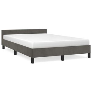 vidaXL Estructura de cama sin colch&oacute;n terciopelo gris oscuro 120x200cm