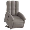 vidaXL Sill&oacute;n reclinable elevable tela gris taupe