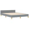 vidaXL Estructura de cama con cabecera Gris claro 160 x 200 cm tela