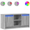 vidaXL Mueble de TV con LED madera ingenier&iacute;a gris Sonoma 100x34x50 cm