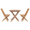 vidaXL Conjunto de Comedor de Jard&iacute;n 3 uds. Marr&oacute;n