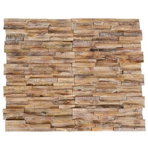vidaXL Paneles de revestimiento de pared 3D 10 uds madera teca 1,01 m&sup2;