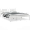 vidaXL Estructura de cama sin colch&oacute;n madera de pino blanca 120x200 cm