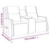 vidaXL Sillón reclinable de masaje de 2 plazas cuero sintético crema