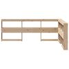 vidaXL Cabecero librer&iacute;a en forma de L madera maciza de pino 120 cm