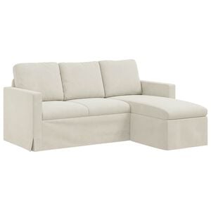 vidaXL Sof&aacute; Crema 178 x 134 x 80 cm Terciopelo