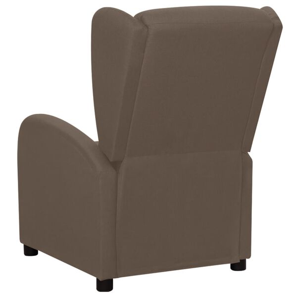 vidaXL Sill&oacute;n reclinable de tela gris taupe