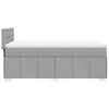 vidaXL Cama box spring con colch&oacute;n tela gris claro 80x200 cm