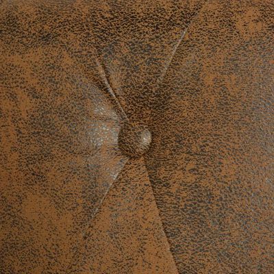 vidaXL Sofá Chesterfield de 3 plazas cuero sintético marrón