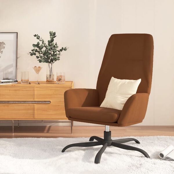 vidaXL Sill&oacute;n de relax de piel de ante sint&eacute;tico marr&oacute;n