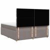 vidaXL Cama box spring con colch&oacute;n tela gris taupe 200x200 cm