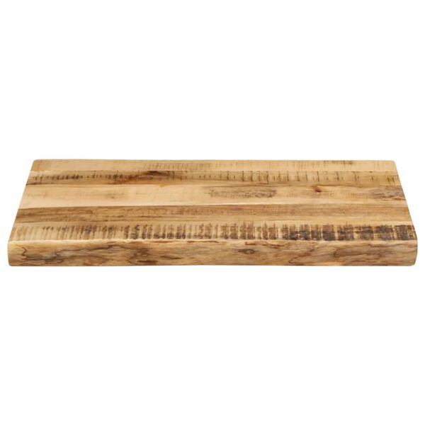 vidaXL Tablero de mesa borde natural madera maciza mango 50x40x2,5 cm