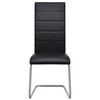 vidaXL Sillas de comedor voladizas 6 unidades cuero sintético negro