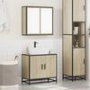 vidaXL Set de muebles de baño 2 pzas madera contrachapada roble Sonoma