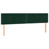 vidaXL Cama box spring colch&oacute;n y LED terciopelo verde oscuro 180x200cm
