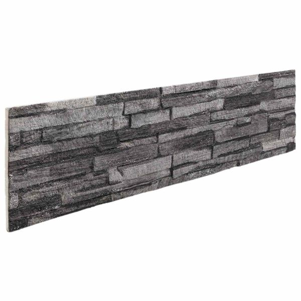 vidaXL Paneles de pared 10 pcs Antracita 100 x 25 cm Espuma EPS