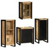 vidaXL Juego de muebles de ba&ntilde;o 4 pcs Marr&oacute;n Madera de mango s&oacute;lido