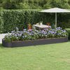 vidaXL Jardinera arriate acero galvanizado antracita 450x140x36cm