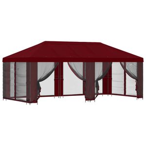 vidaXL Gazebo de jard&iacute;n con paredes laterales 6 x 3 m Burdeos