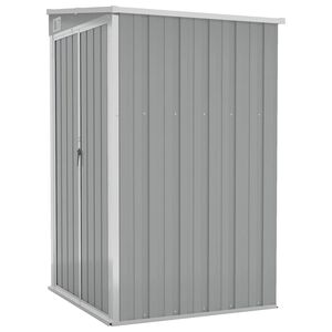 vidaXL Cobertizo de jard&iacute;n pared acero galvanizado gris 118x100x178 cm