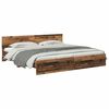vidaXL Estructura de cama con cabecera Madera Vieja 200 x 200 cm