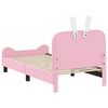 vidaXL Cama para niños con cabecero con cabecera Rosa 80 x 160 cm PU