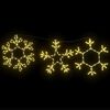vidaXL Copos de nieve navideños con 252 LED Cálido 45 x 38 cm PVC