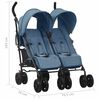 vidaXL Carrito para gemelos de acero azul marino