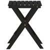 vidaXL Mesa auxiliar plegable madera maciza de &aacute;lamo negro