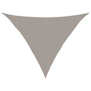 vidaXL Toldo de vela triangular HDPE gris claro 160 g/m&sup2; 2,5x2,5x3,5 m
