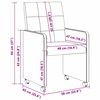 vidaXL Sillas de Comedor con Ruedas 2 pcs Verde oscuro 58 x 65 x 94 cm