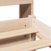 vidaXL Cama con estanter&iacute;a sin colch&oacute;n madera maciza de pino 140x200cm