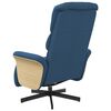 vidaXL Sill&oacute;n reclinable con reposapi&eacute;s tela azul