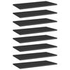 vidaXL Estante estanter&iacute;a 8 uds contrachapada negro brillo 60x30x1,5cm