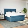 vidaXL Cama box spring con colch&oacute;n terciopelo azul oscuro 180x200 cm