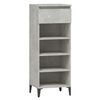 vidaXL Zapatero madera contrachapada gris hormig&oacute;n 40x36x105 cm