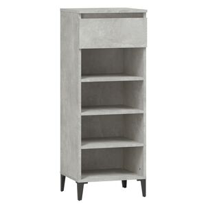 vidaXL Zapatero madera contrachapada gris hormig&oacute;n 40x36x105 cm