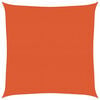 vidaXL Toldo de vela cuadrado HDPE naranja 160 g/m&sup2; 4x4 m