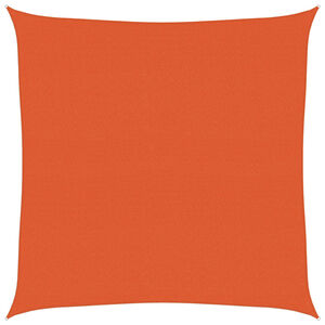 vidaXL Toldo de vela cuadrado HDPE naranja 160 g/m&sup2; 4x4 m