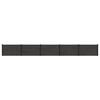vidaXL Panel de valla 5 pcs WPC y Aluminio Negro