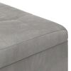 vidaXL Otomano de almacenamiento Gris Claro 80 x 80 x 45 cm Terciopelo