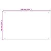 vidaXL Protecci&oacute;n salpicaduras cocina vidrio templado color leche 100x60 cm