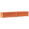 vidaXL Jardinera exterior madera maciza pino marrón cera 180x31x31 cm