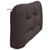 vidaXL Cabecero de cama acolchado Hvar tela marr&oacute;n oscuro 180 cm