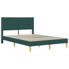 vidaXL Estructura de cama con cabecera Verde oscuro 120 x 190 cm tela
