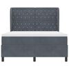 vidaXL Cama tipo Box Spring Gris oscuro 190 x 140 cm Poli&eacute;ster