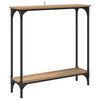 vidaXL Mesa Consola Roble artisan 75 x 22,5 x 75 cm